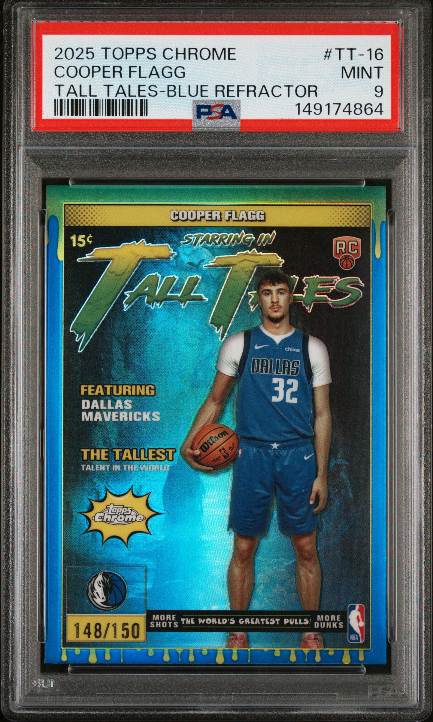 2025 Topps Chrome Tall Tales #TT-16 Cooper Flagg PSA 9