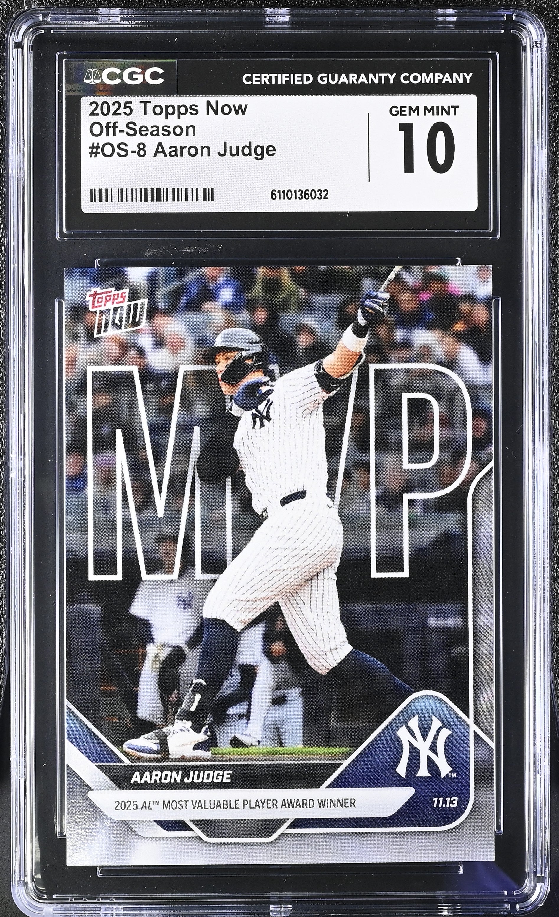 2025-26 Now #OS-8 Aaron Judge Off-Season CGC 10
