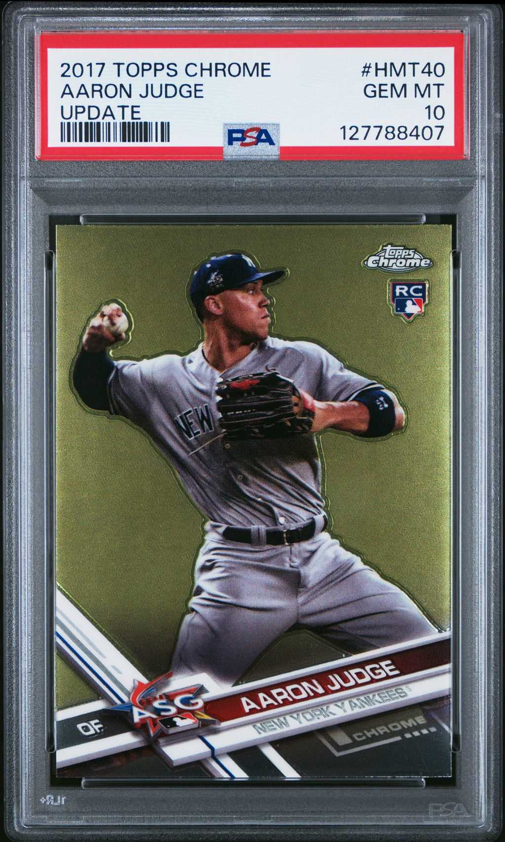 2017 Topps Chrome Update #HMT40 Aaron Judge Update PSA 10