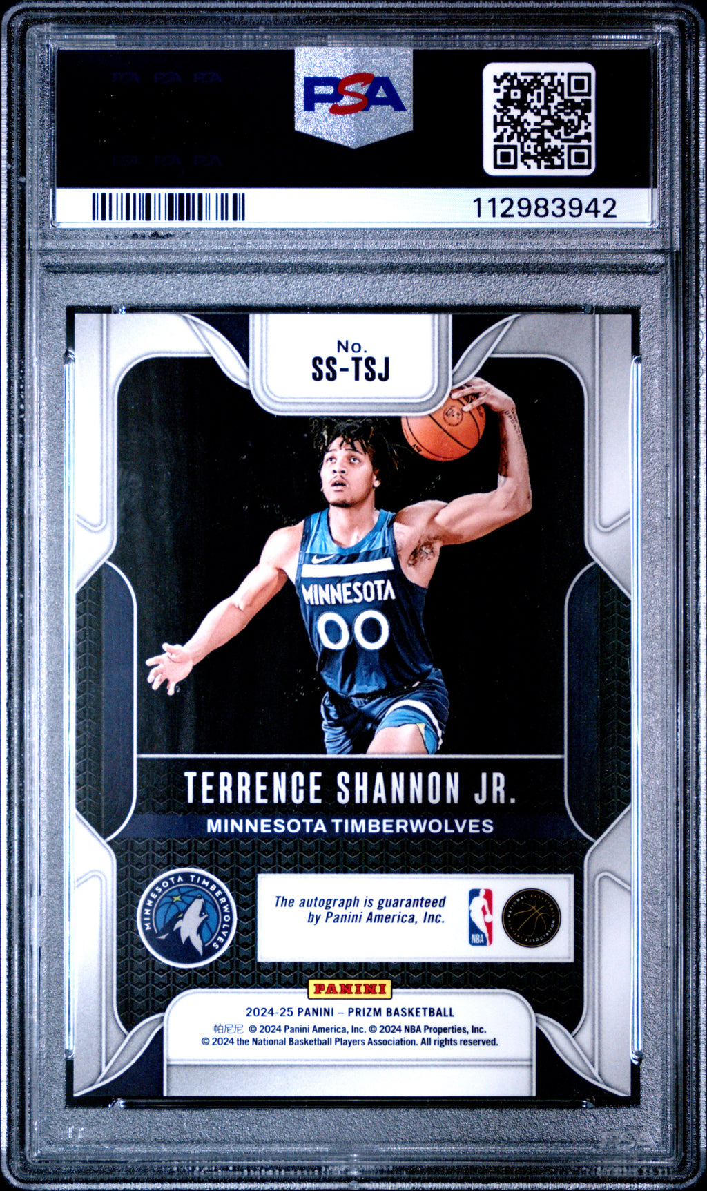 2024 Panini Prizm Sensational Signatures #SSTSJ Terrence Shannon Jr. PSA 10
