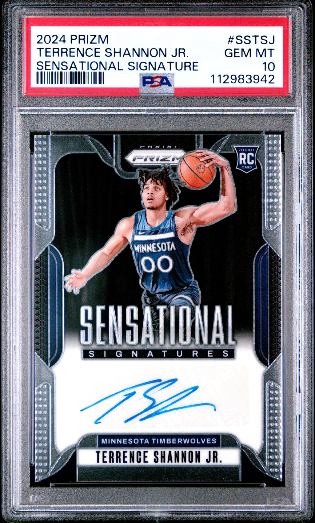 2024 Panini Prizm Sensational Signatures #SSTSJ Terrence Shannon Jr. PSA 10