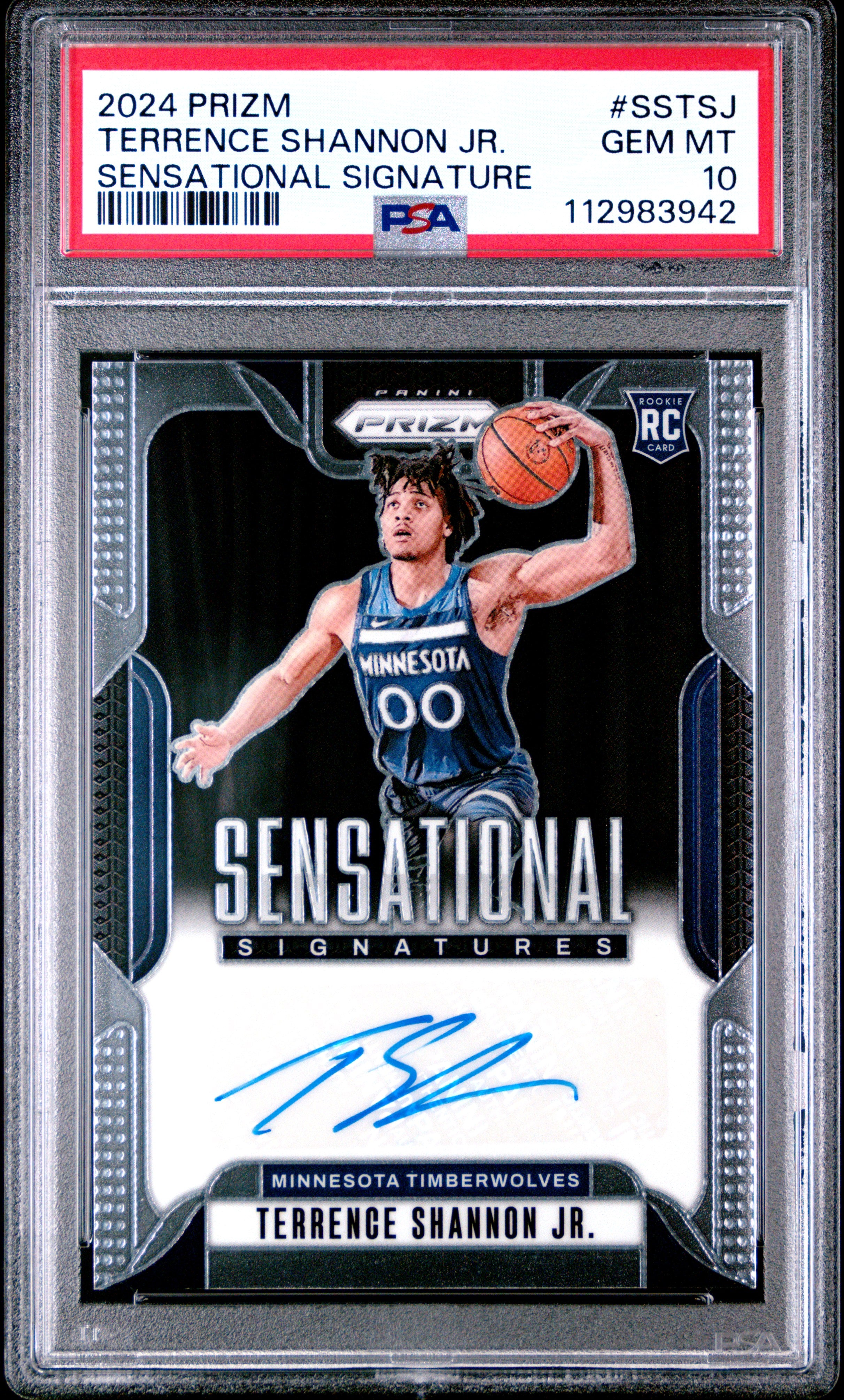 2024 Panini Prizm Sensational Signatures #SSTSJ Terrence Shannon Jr. PSA 10