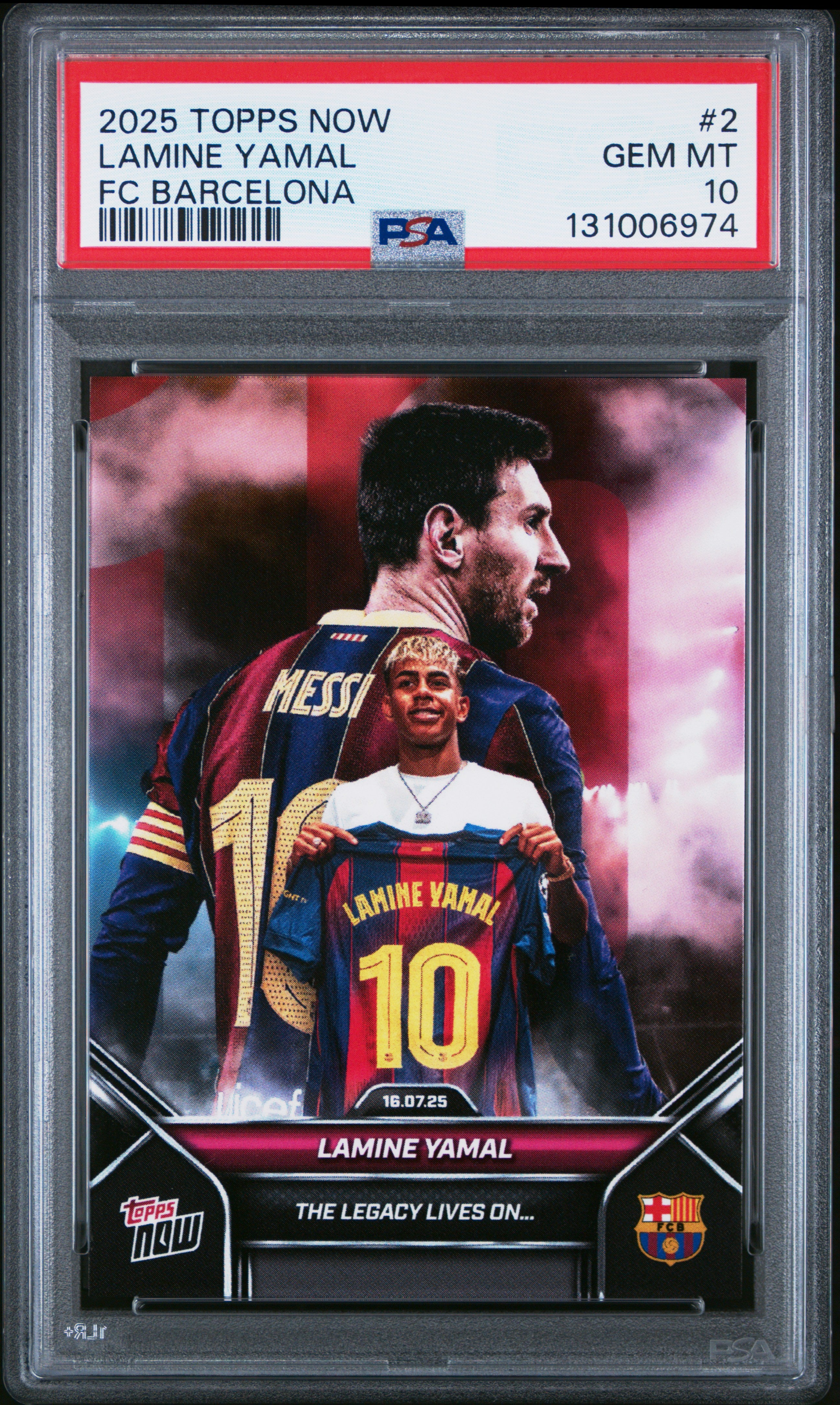 2025-26 Topps Now Topps #2 Lamine Yamal PSA 10