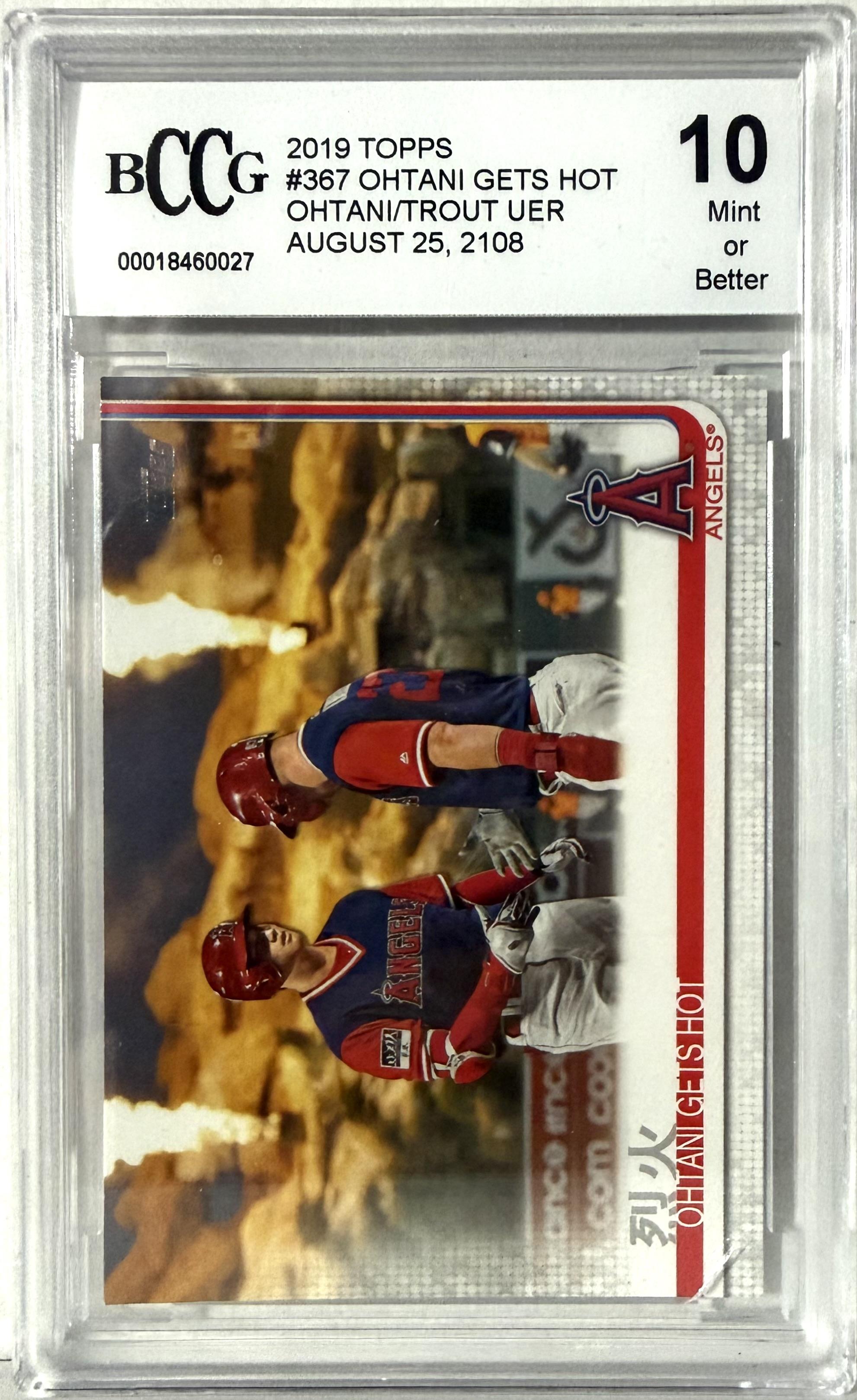2019 Topps Topps #367 烈火 Ohtani Gets Hot BCCG 10 - ERROR CARD