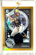 2024 Bowman #BAI-16 Jackson Chourio Bowman A.I. Gold Refractors #/50