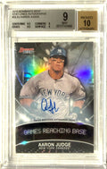 2016 Bowman's Best #SL-AJ Aaron Judge Stat Lines BGS 9 Auto 10 #/50