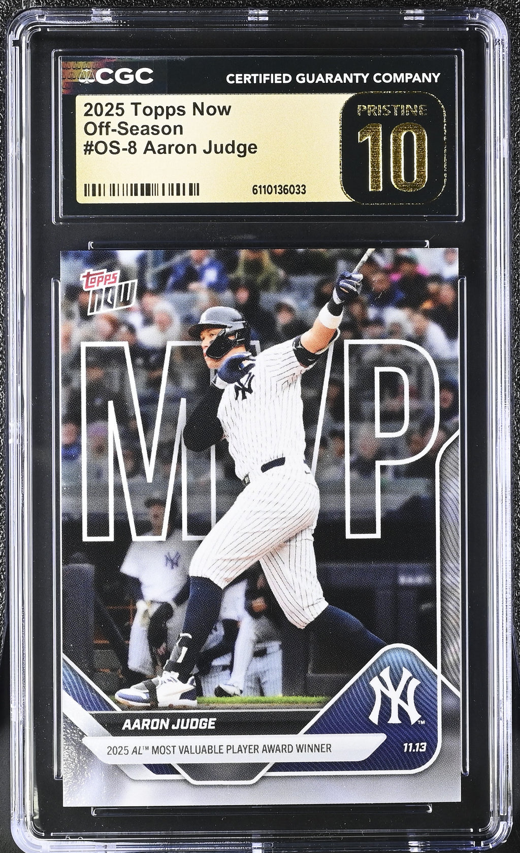 2025-26 Now #OS-8 Aaron Judge Off-Season CGC 10
