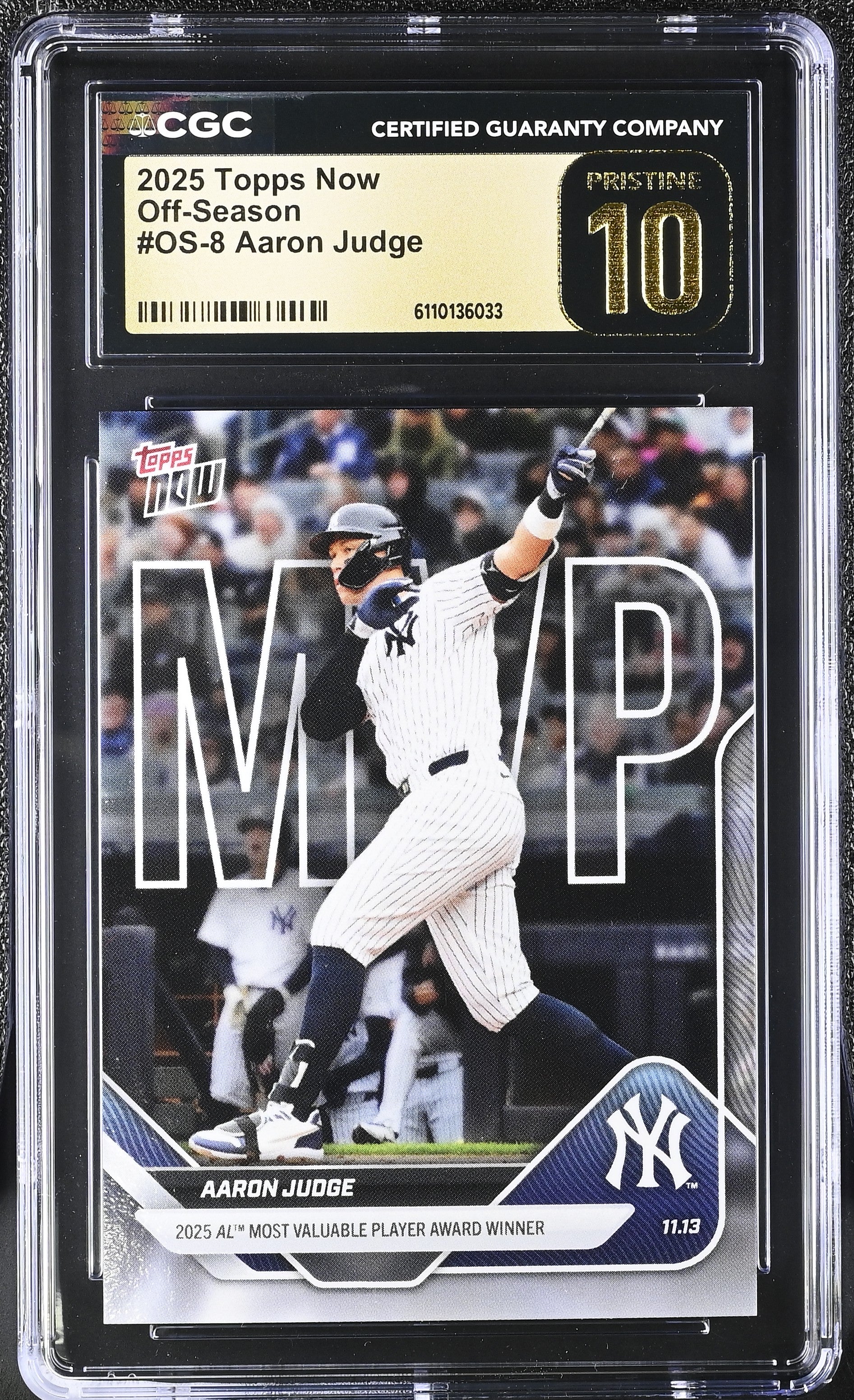 2025-26 Now #OS-8 Aaron Judge Off-Season CGC 10