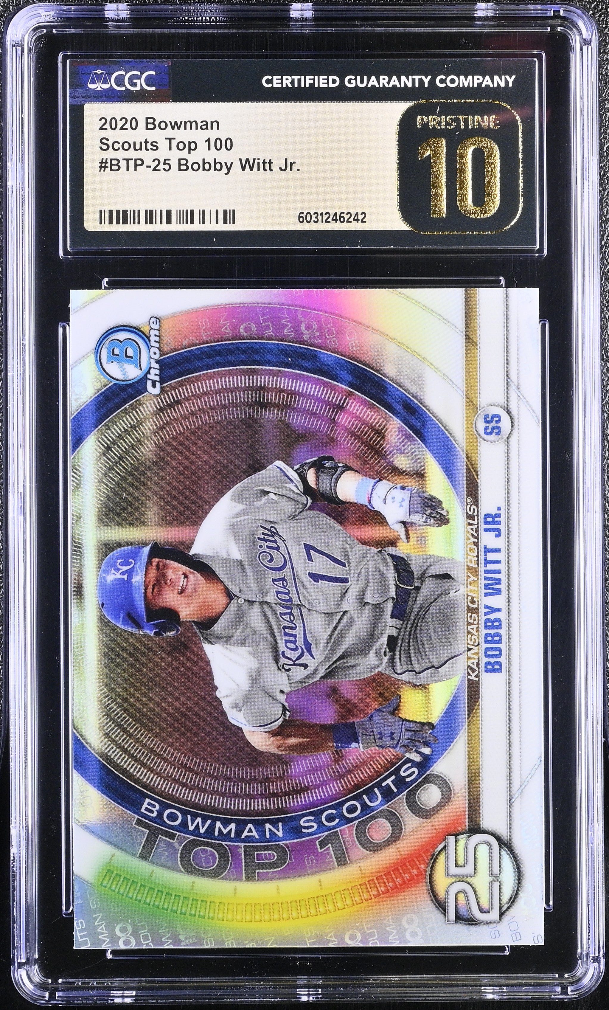 2020 Bowman #BTP-25 Bobby Witt Jr. CGC 10