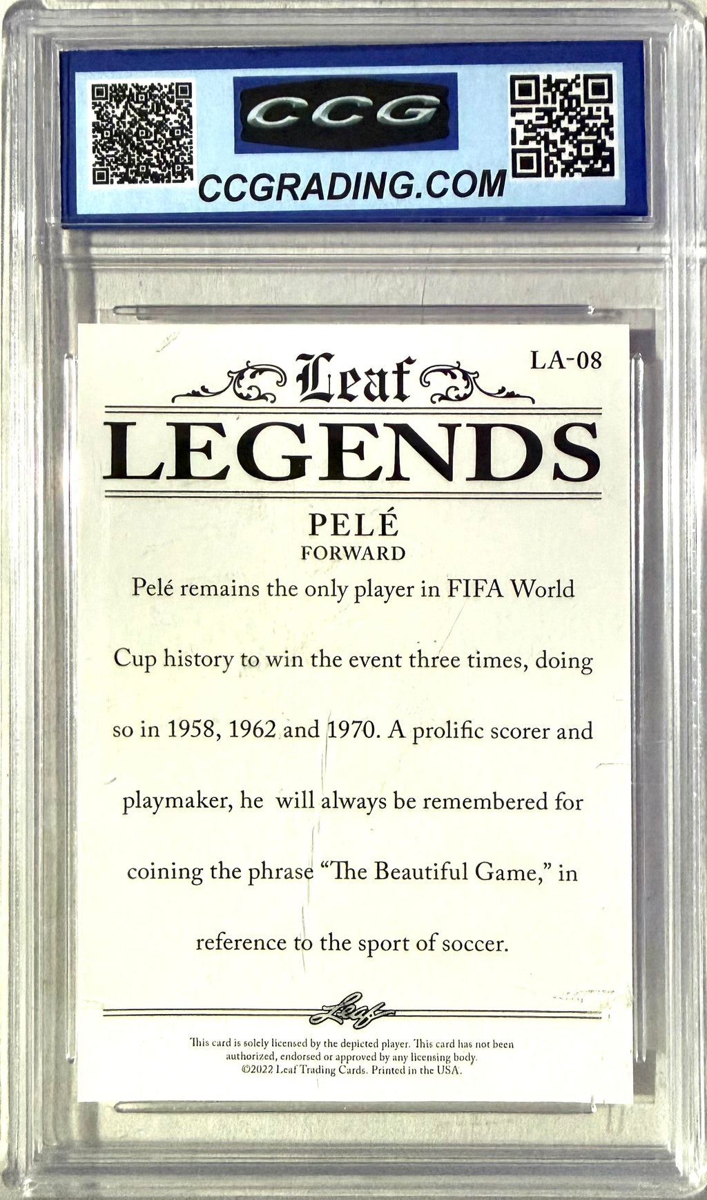 2020 #LA-08 Pelé Leaf Legends Special Release CCG 10