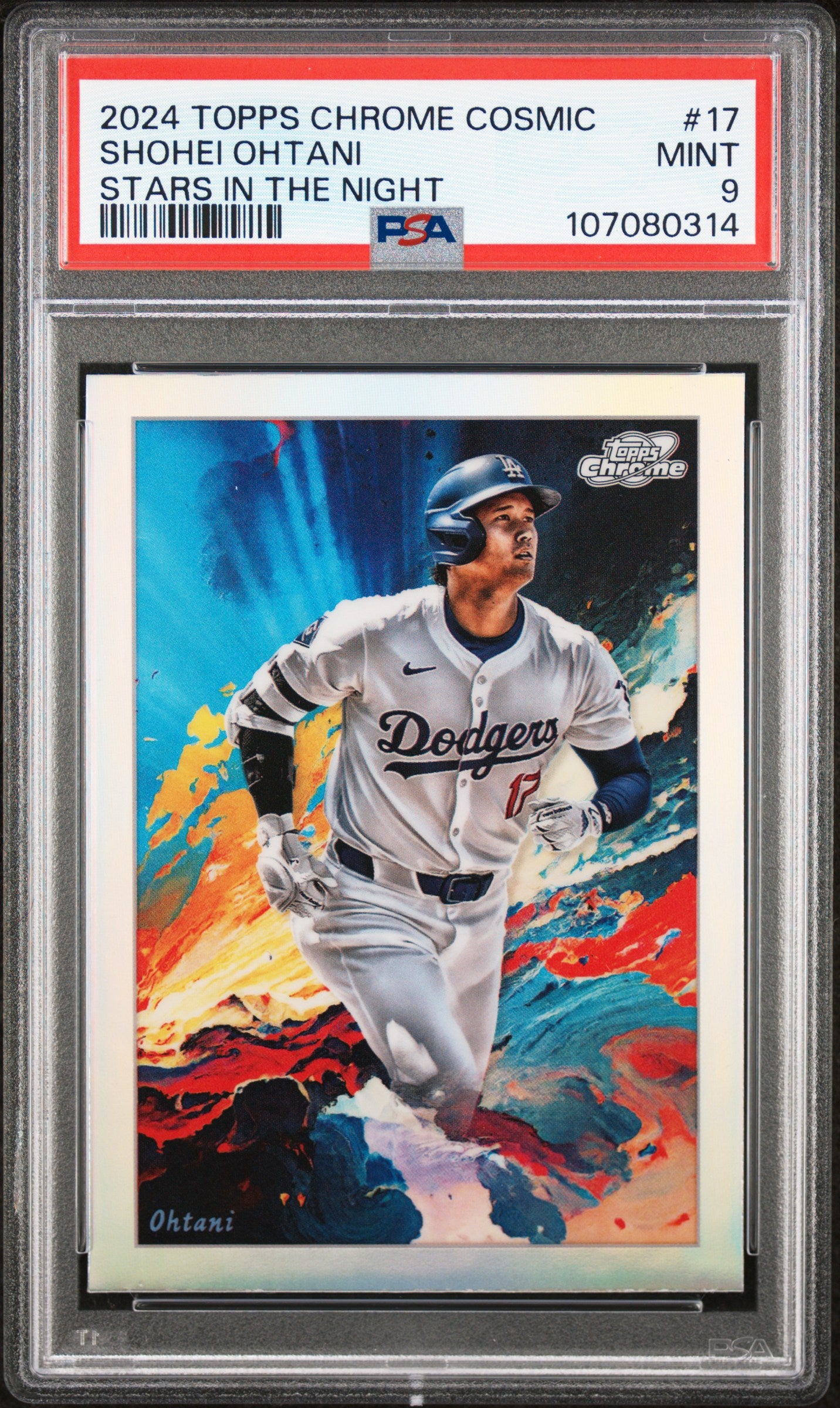 2024 Topps Cosmic Chrome Stars In The Night #17 Shohei Ohtani PSA 9