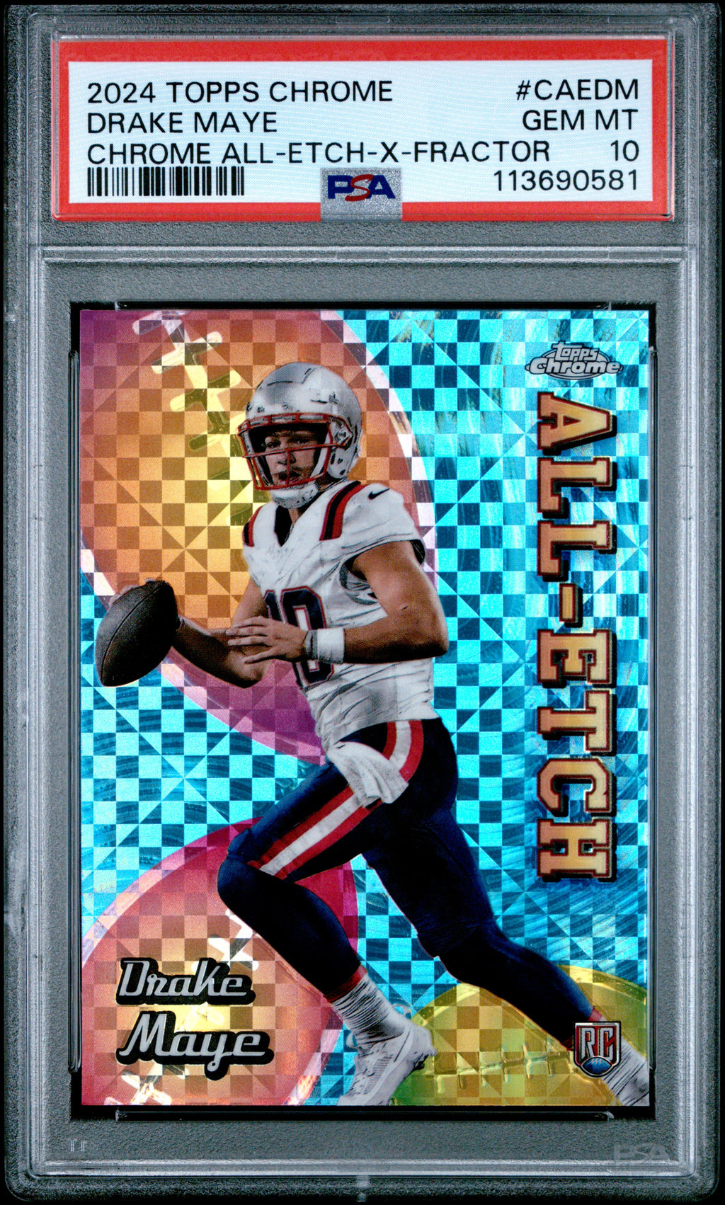 2024 Topps Chrome Chrome All-Etch Topps #CAEDM Drake Maye PSA 10