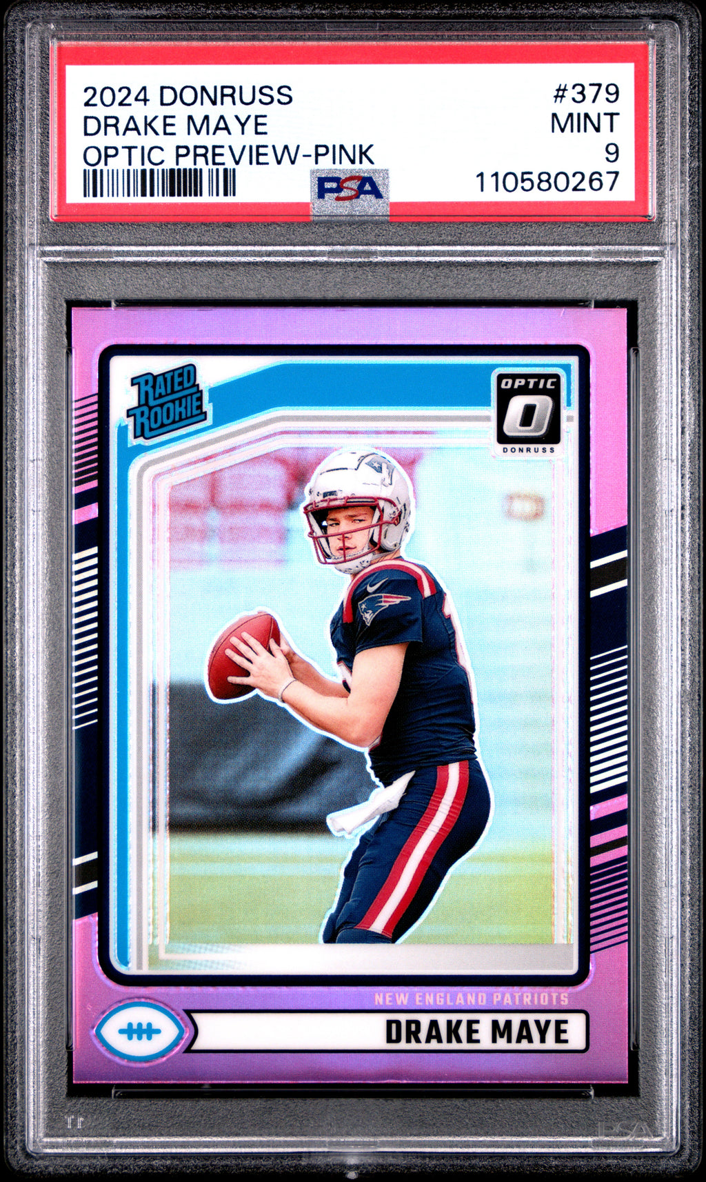 2024 Panini Donruss Donruss #379 Drake Maye PSA 9