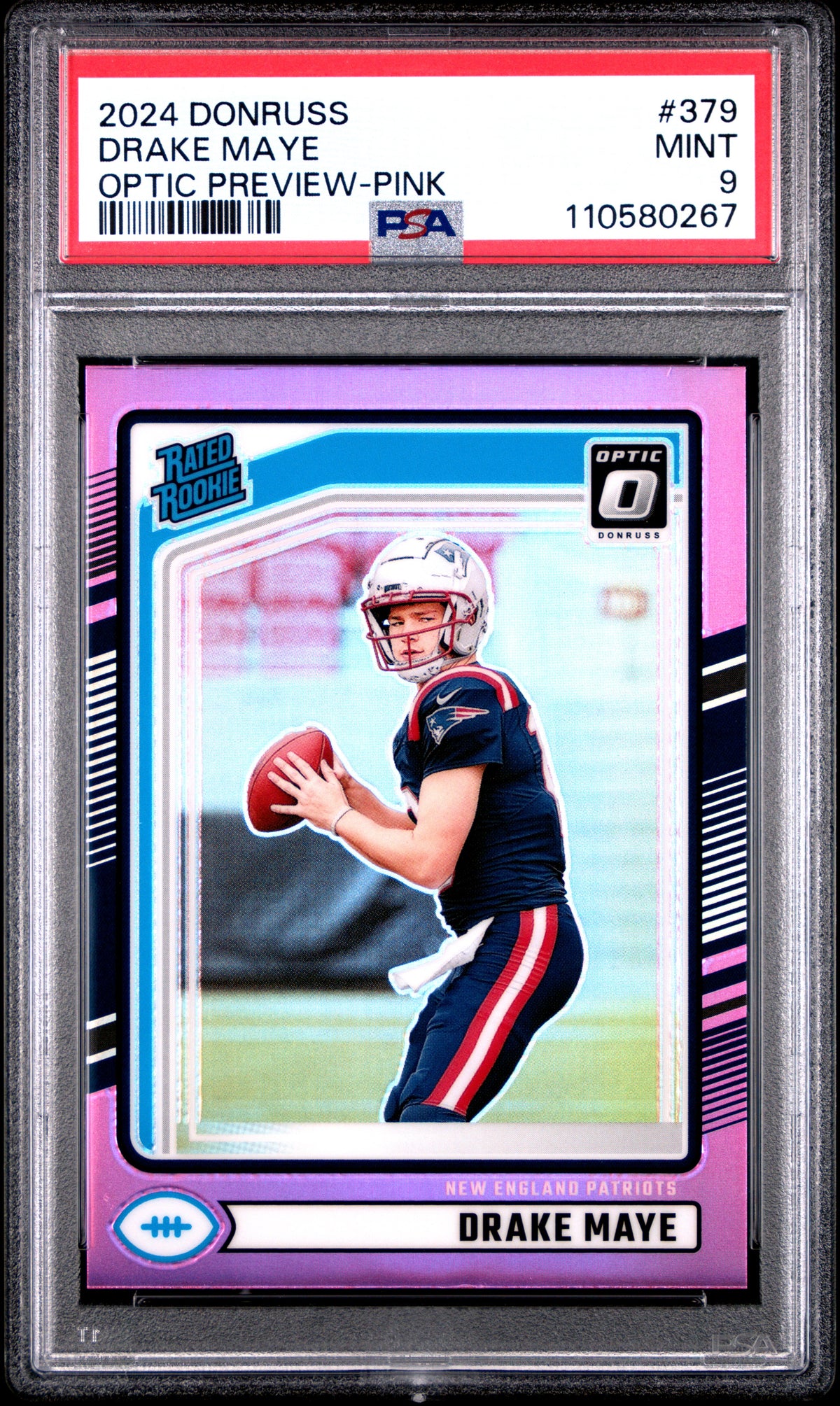 2024 Panini Donruss Donruss #379 Drake Maye PSA 9