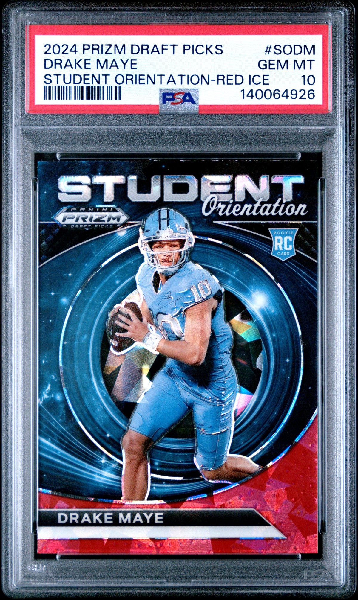 2024 Panini Prizm Draft Picks Student Orientation Prizm #SODM Drake Maye PSA 10