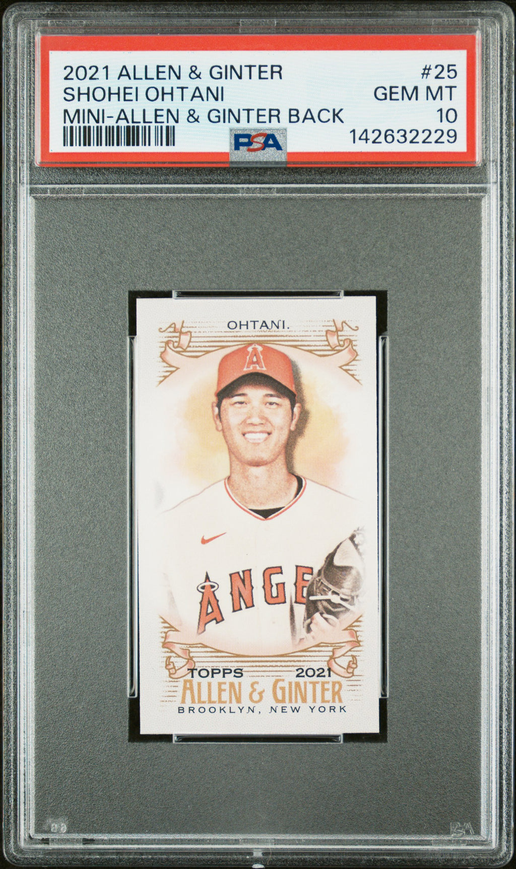 2021 Topps Allen & Ginter #25 Shohei Ohtani Mini-Allen & Ginter Back PSA 10