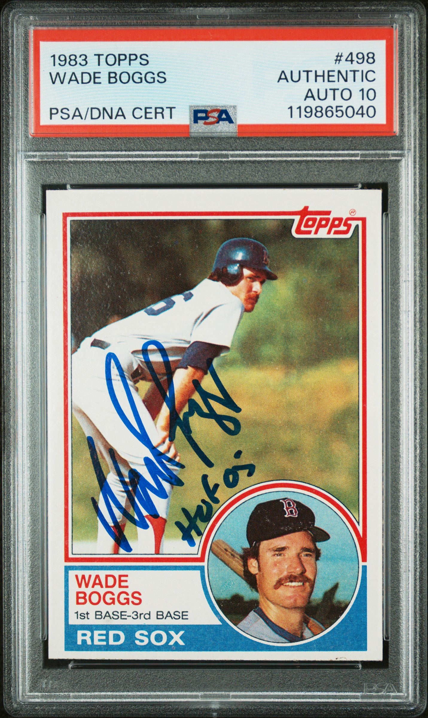 1983 Topps #498 Wade Boggs PSA 10