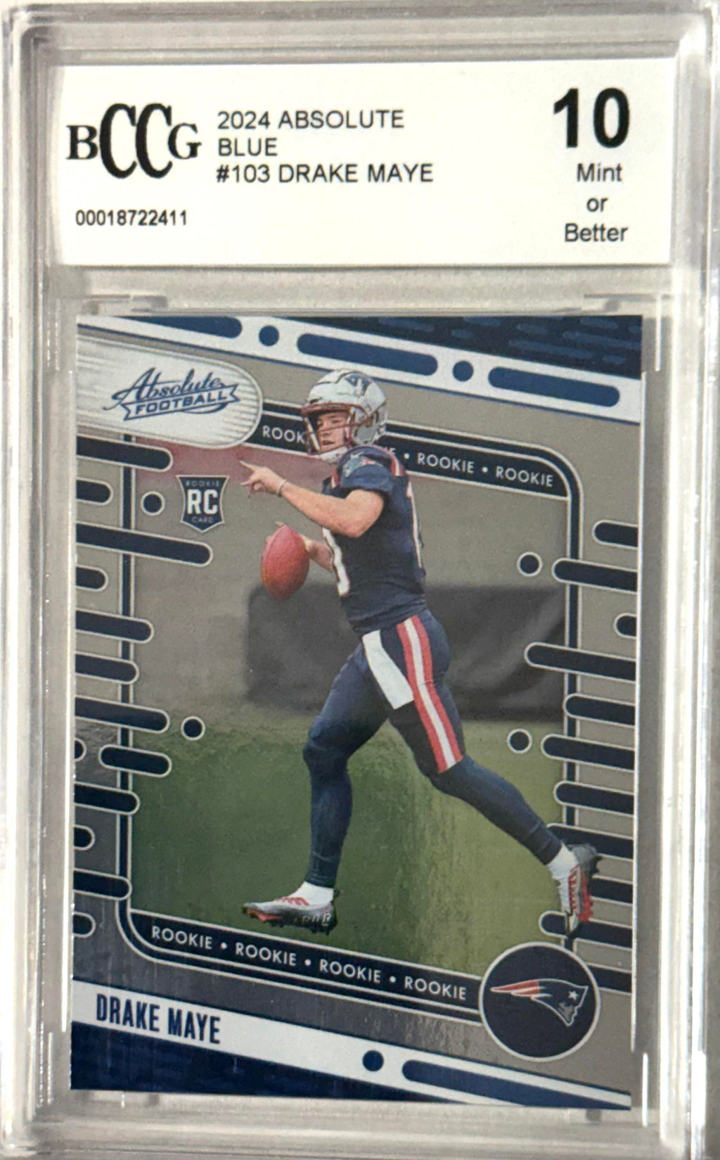 2024 Panini Absolute Panini #103 Drake Maye Rookie BCCG 10