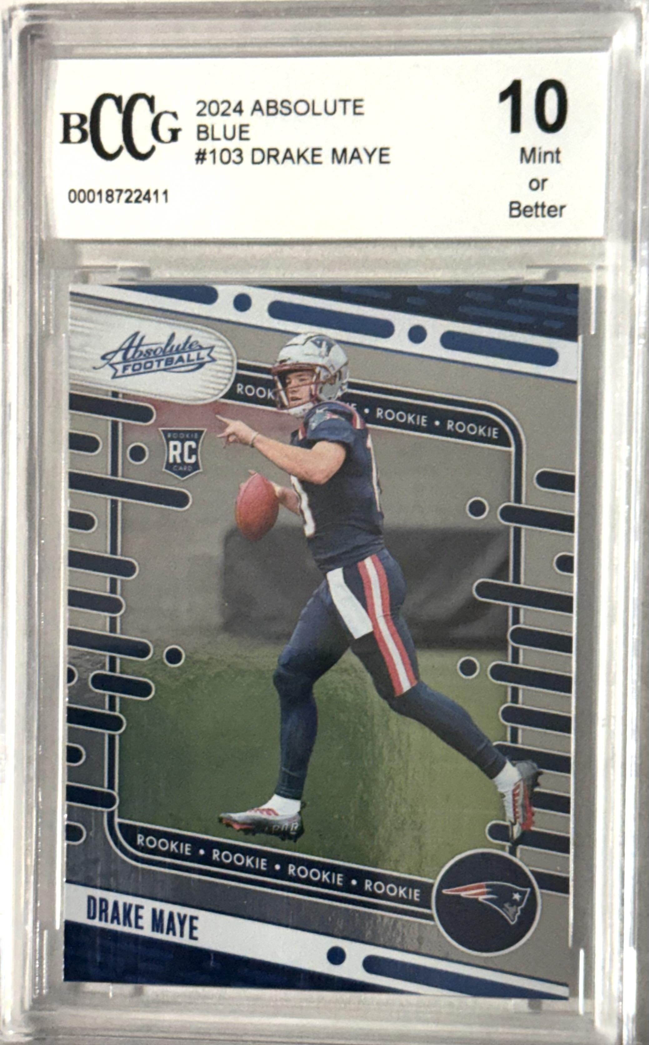 2024 Panini Absolute Panini #103 Drake Maye Rookie BCCG 10