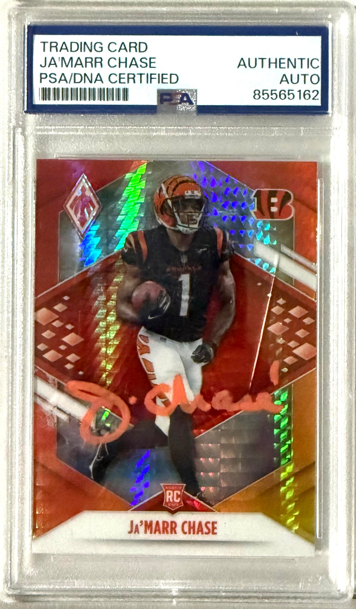 2021 Panini Phoenix Panini #105 Ja'Marr Chase Rookie PSA Auth READ DESCRIPTION