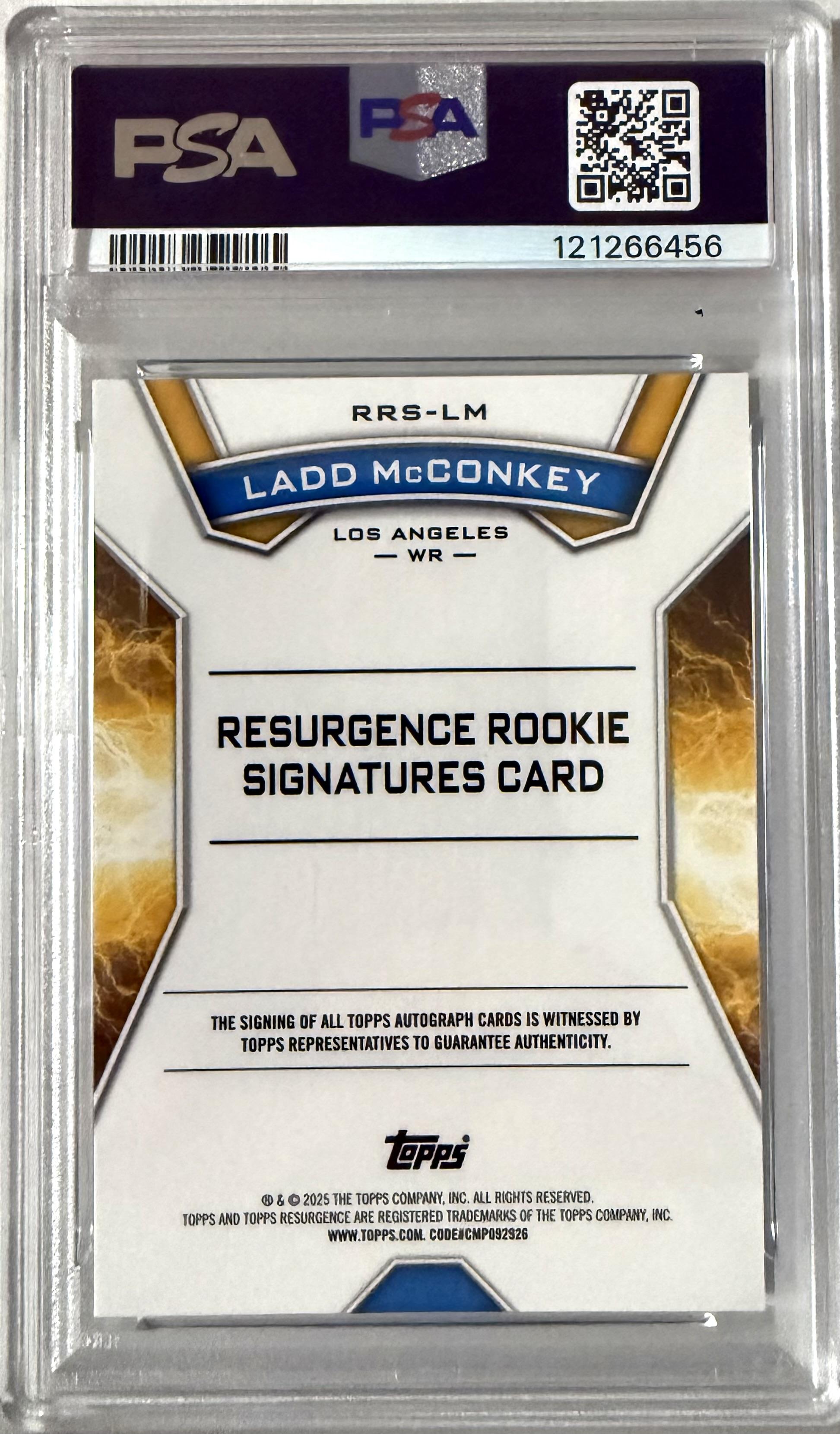 2024 Topps Resurgence Topps #RRS-LM Ladd McConkey PSA 9 Auto 10 #/249