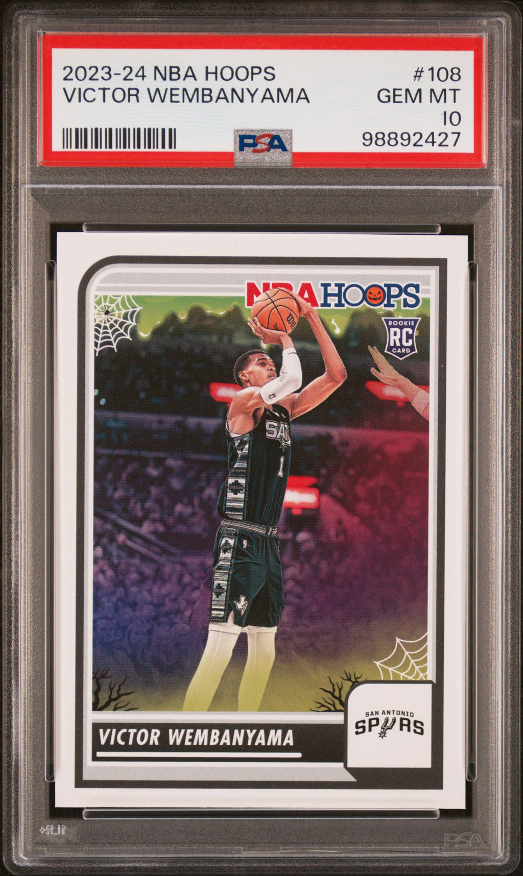 2023 Panini Haunted Hoops #108 Victor Wembanyama PSA 10