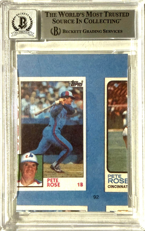 1985 Renata Galasso Pete Rose Topps #92 Pete Rose BGS 10 Auto