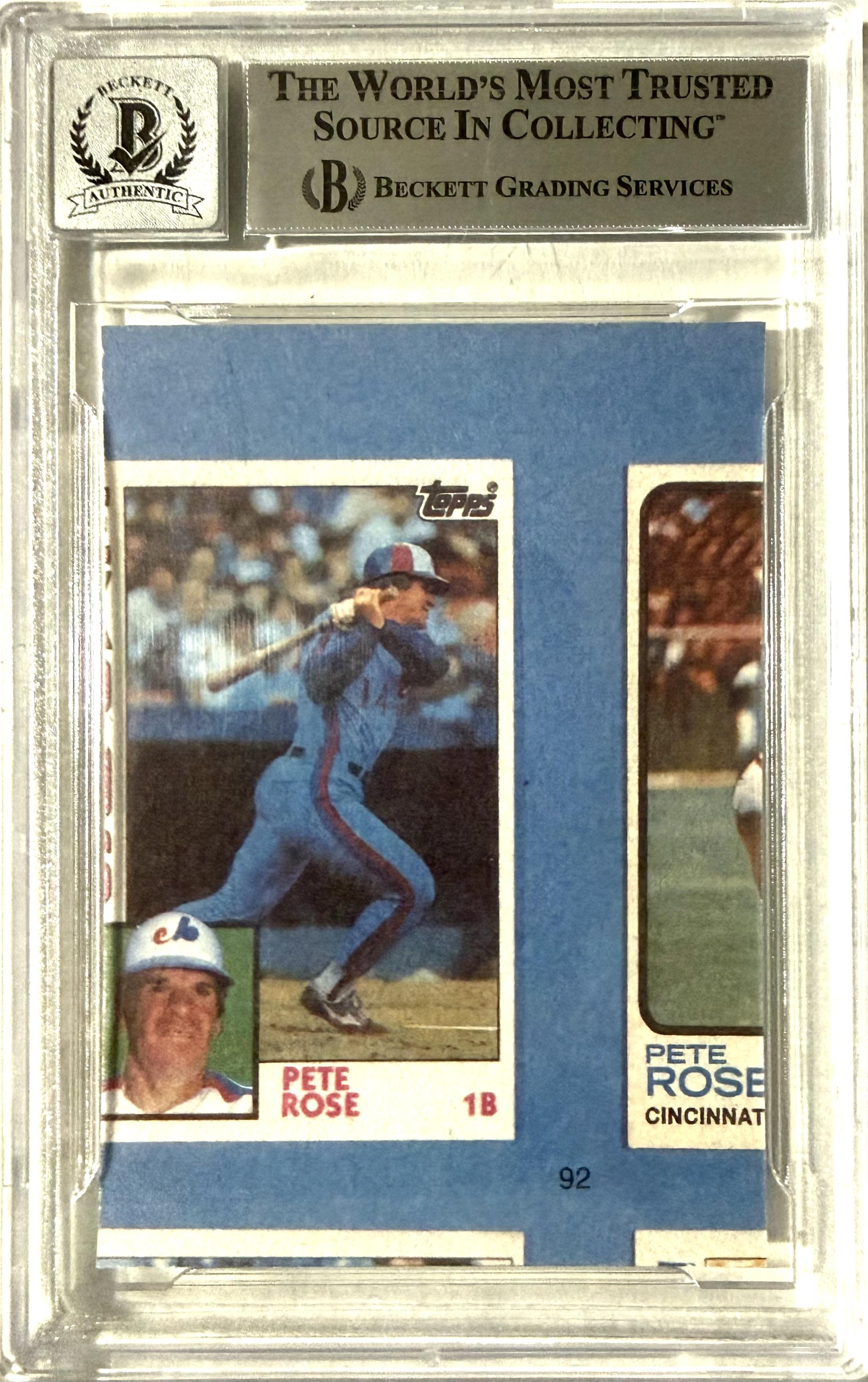 1985 Renata Galasso Pete Rose Topps #92 Pete Rose BGS 10 Auto