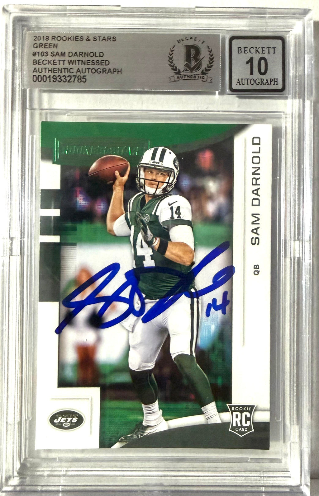 2018 Panini Rookies & Stars RC #103 Sam Darnold BGS 10