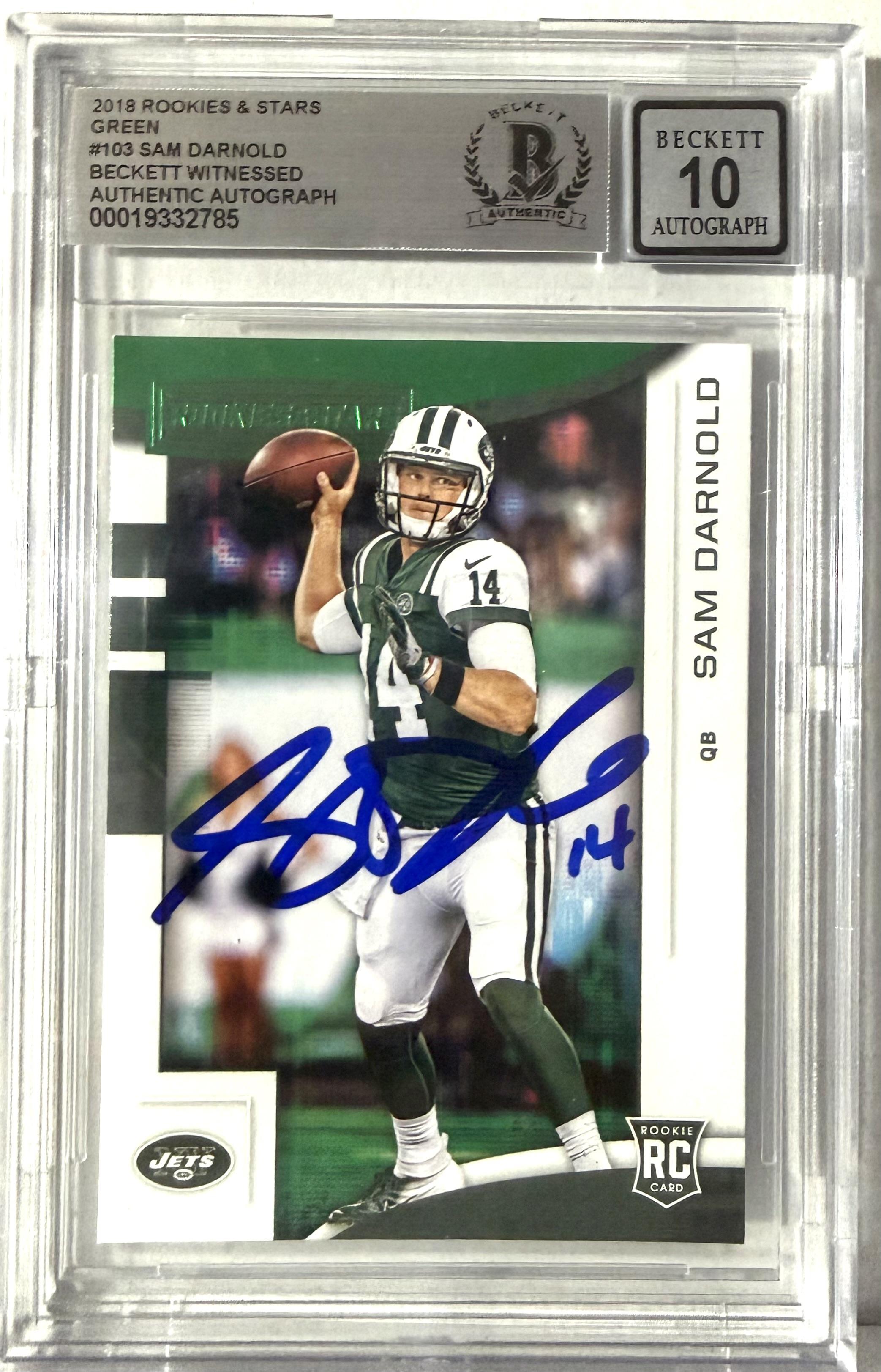 2018 Panini Rookies & Stars RC #103 Sam Darnold BGS 10