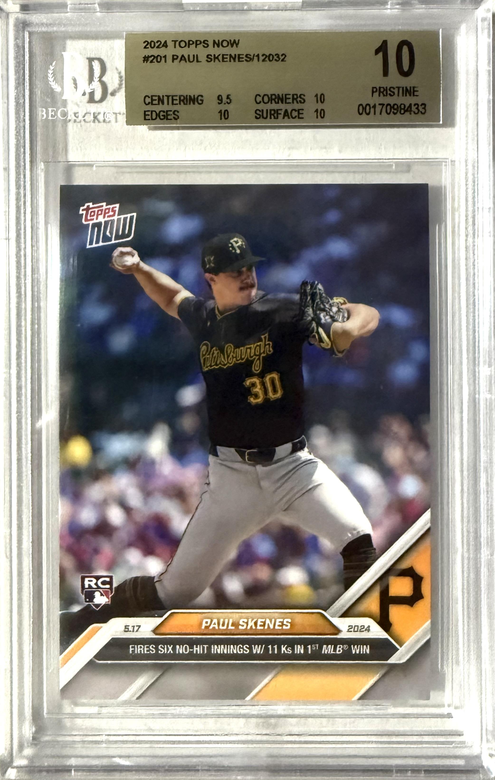 2024 Topps Now #201 Paul Skenes BGS 10