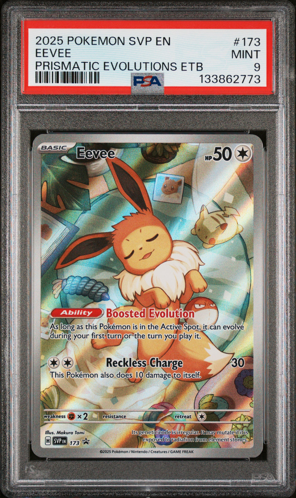 2025 Pokemon Svp En-Sv Black Star Promo Pokemon #173 Eevee PSA 9