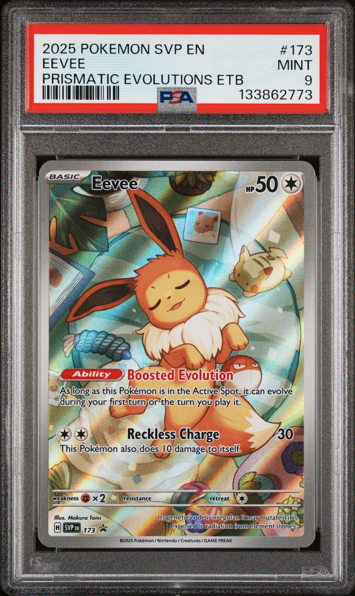 2025 Pokemon Svp En-Sv Black Star Promo Pokemon #173 Eevee PSA 9