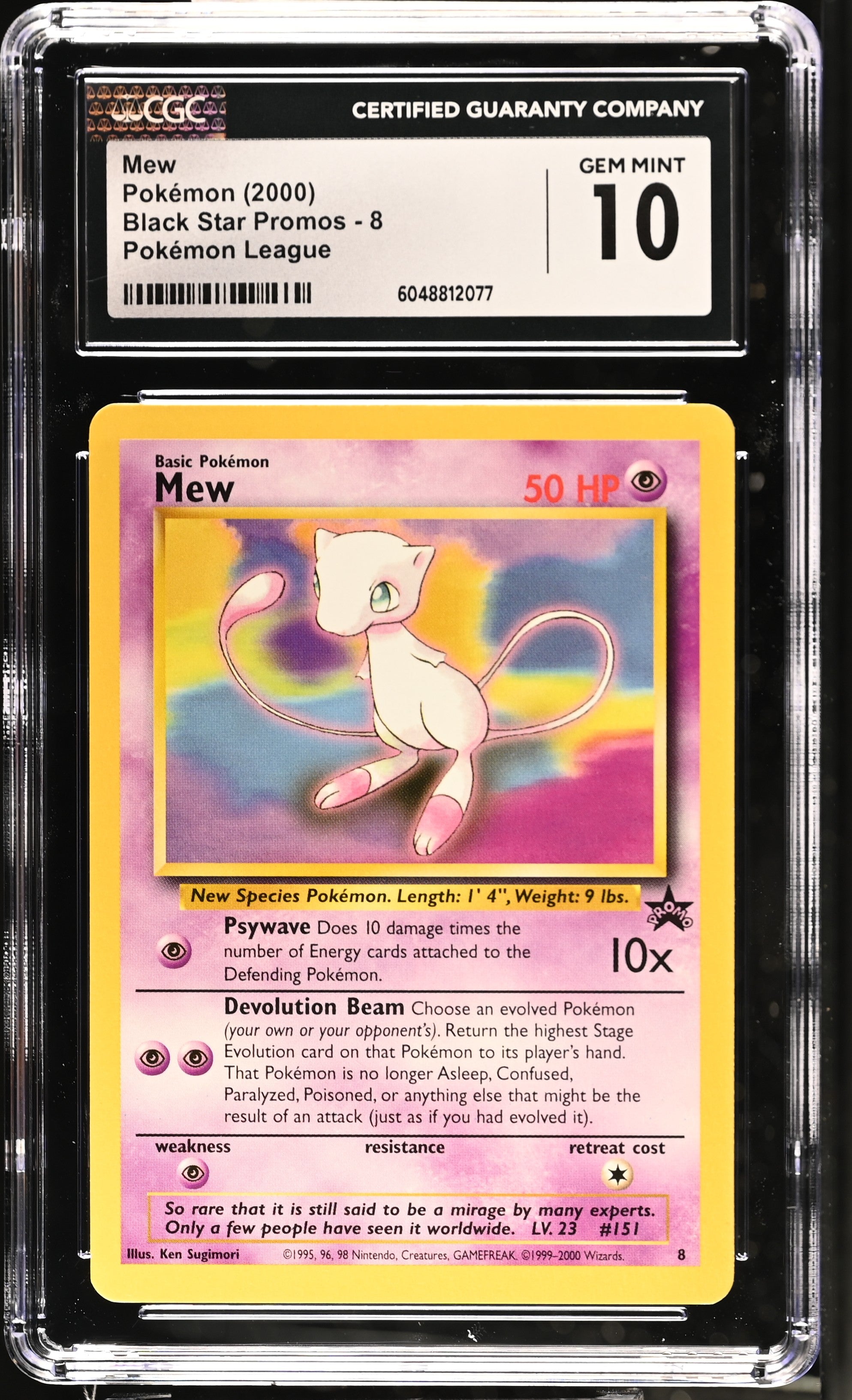 2000 Black Star Promos Pokemon #8 Mew CGC 10