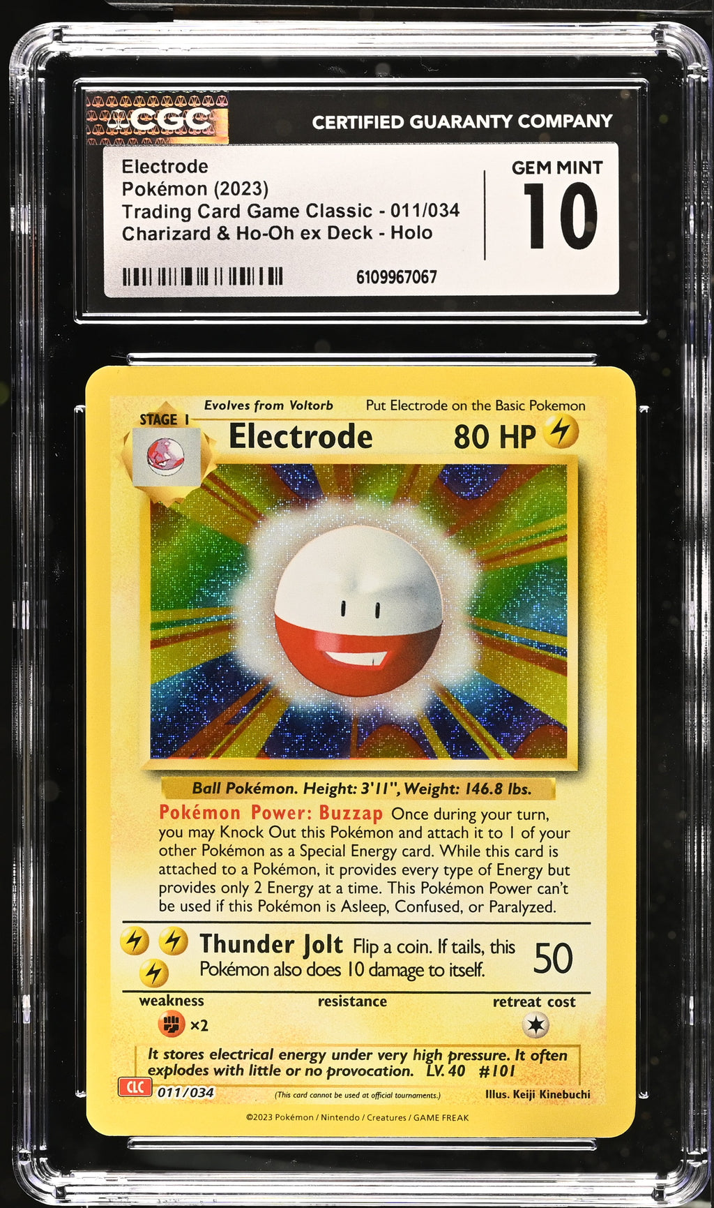 2023 Trading Card Game Classic #011/034 Electrode CGC 10