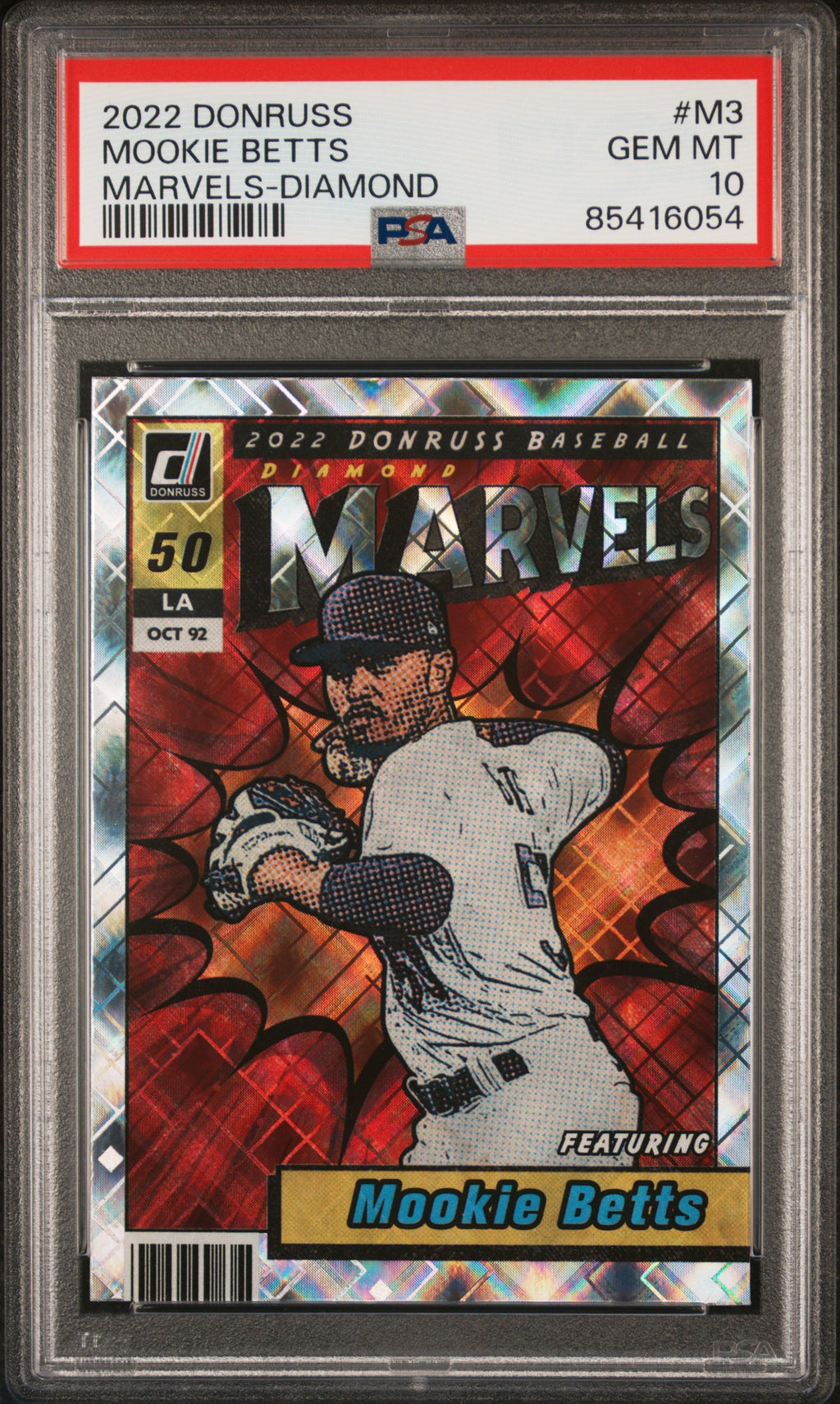 2022 Panini Donruss Marvels #M3 Mookie Betts PSA 10