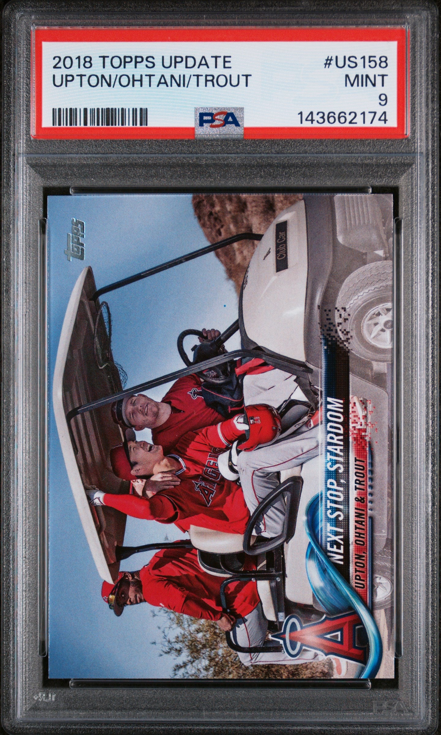 2018 Topps Update #US158 Upton/Ohtani/Trout PSA 9