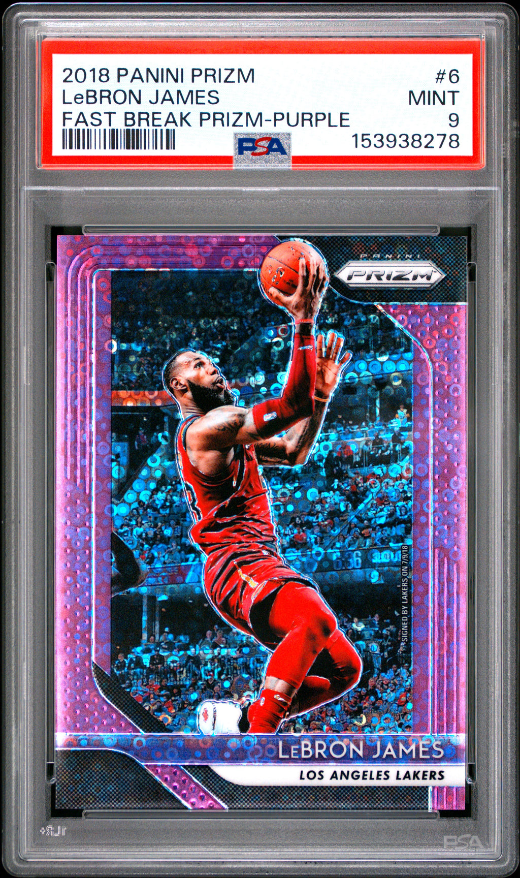 2018 Panini Prizm #6 Lebron James PSA 9