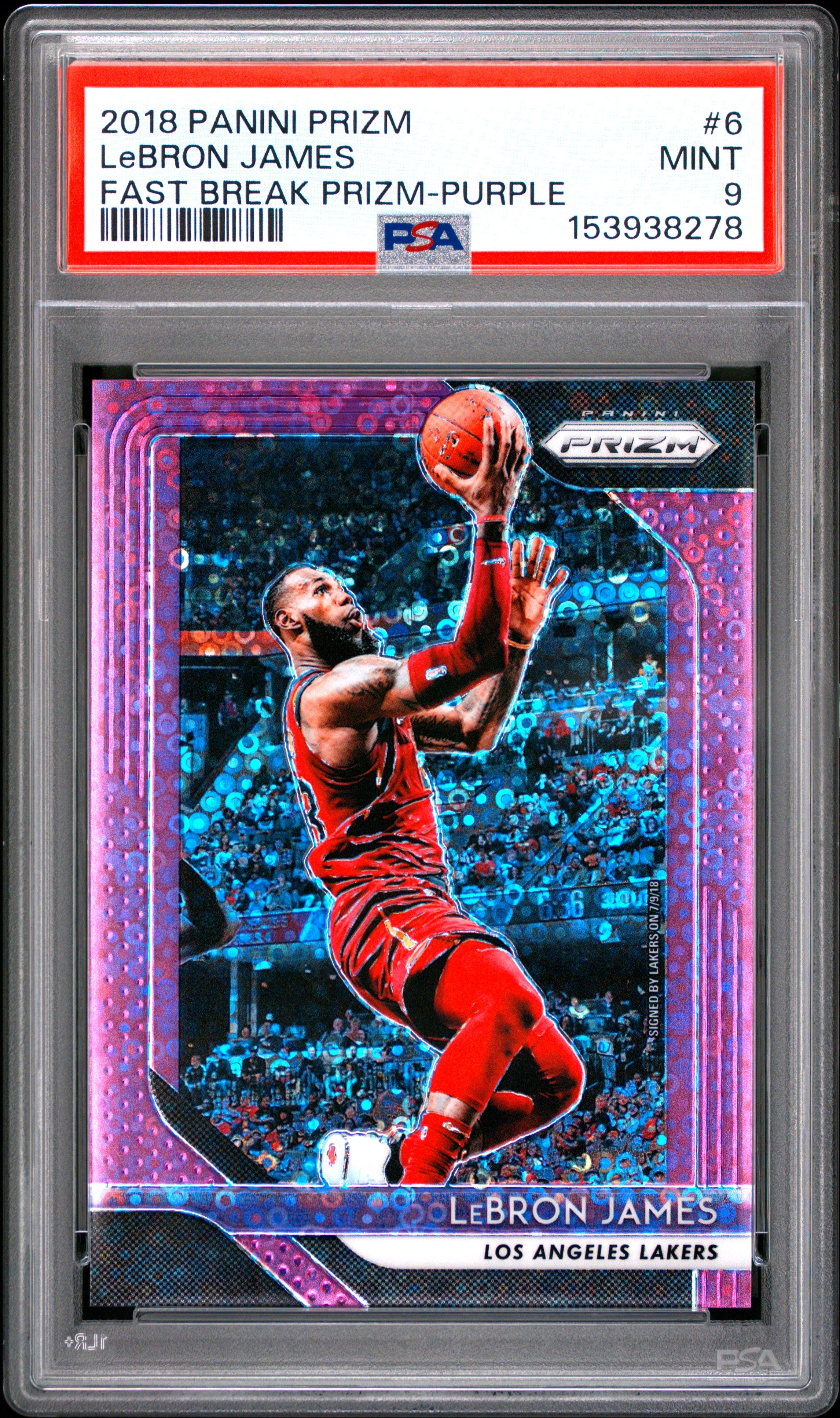 2018 Panini Prizm #6 Lebron James PSA 9