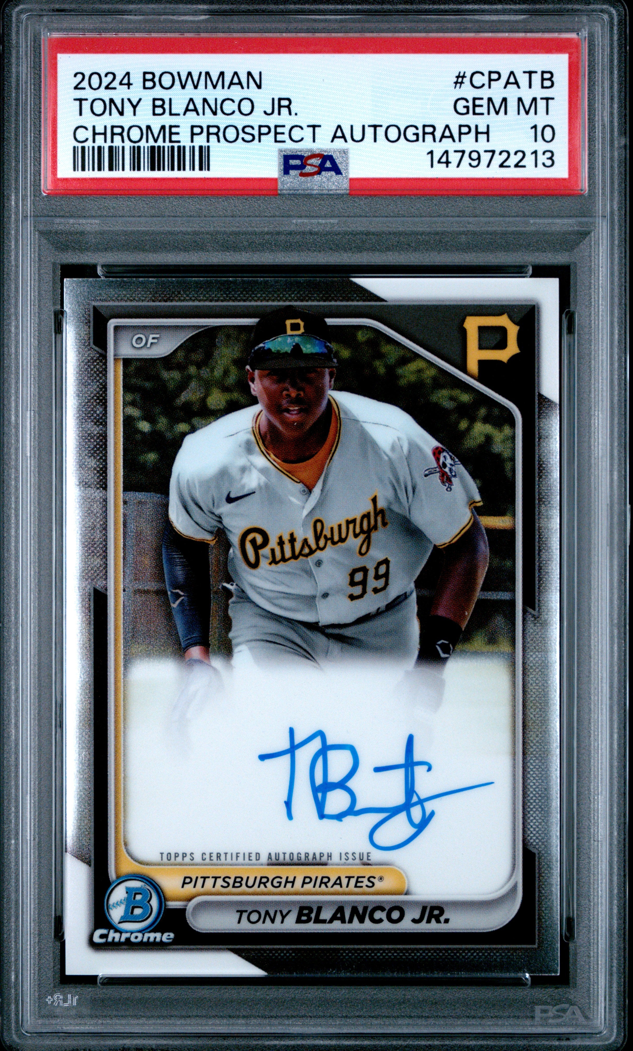 2024 Bowman Chrome Prospect Autographs Topps #CPATB Tony Blanco Jr. PSA 10