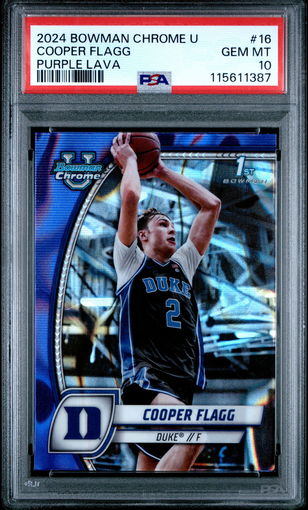 2024 Bowman Chrome University Topps #16 Cooper Flagg PSA 10