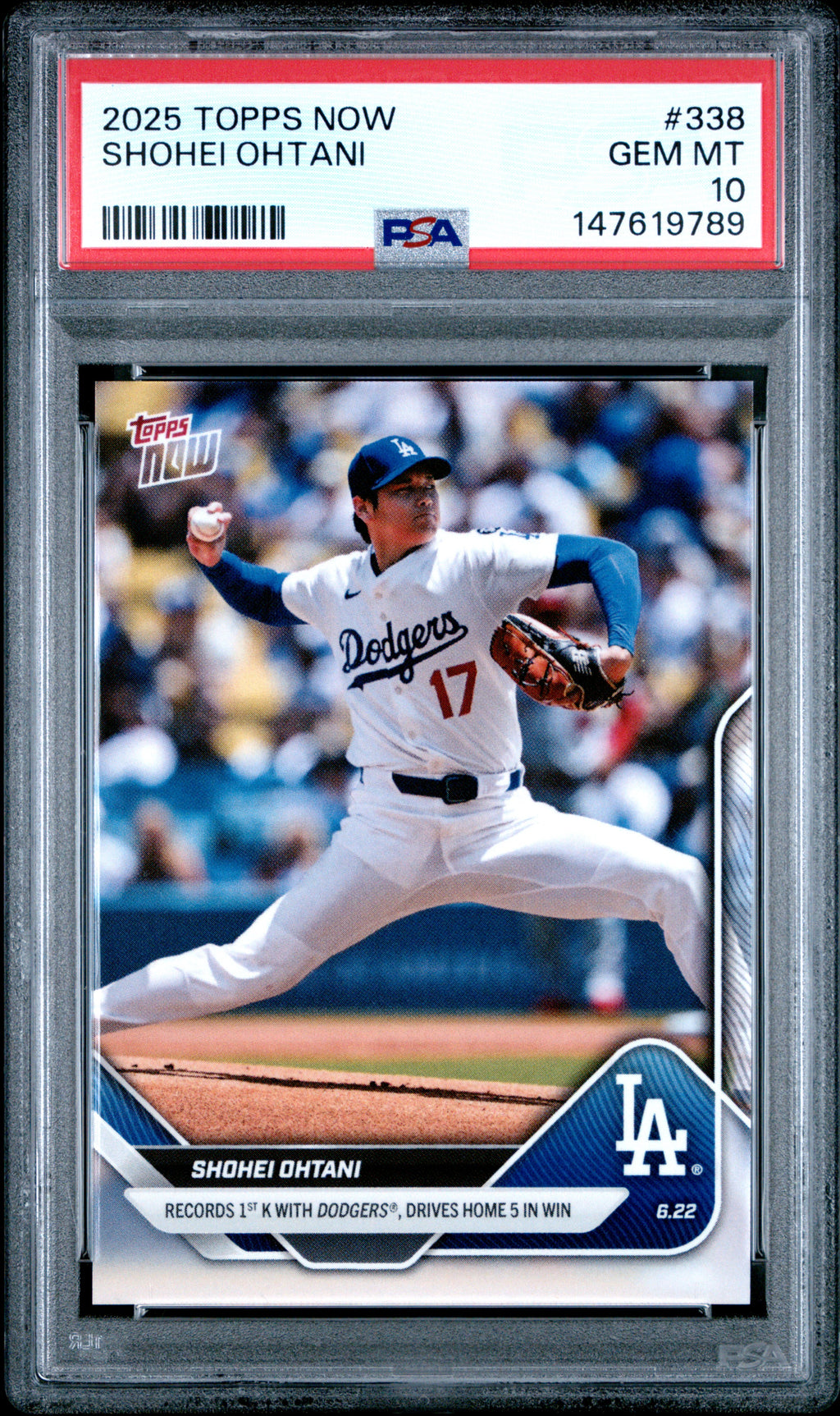 2025 Topps Now #338 Shohei Ohtani PSA 10