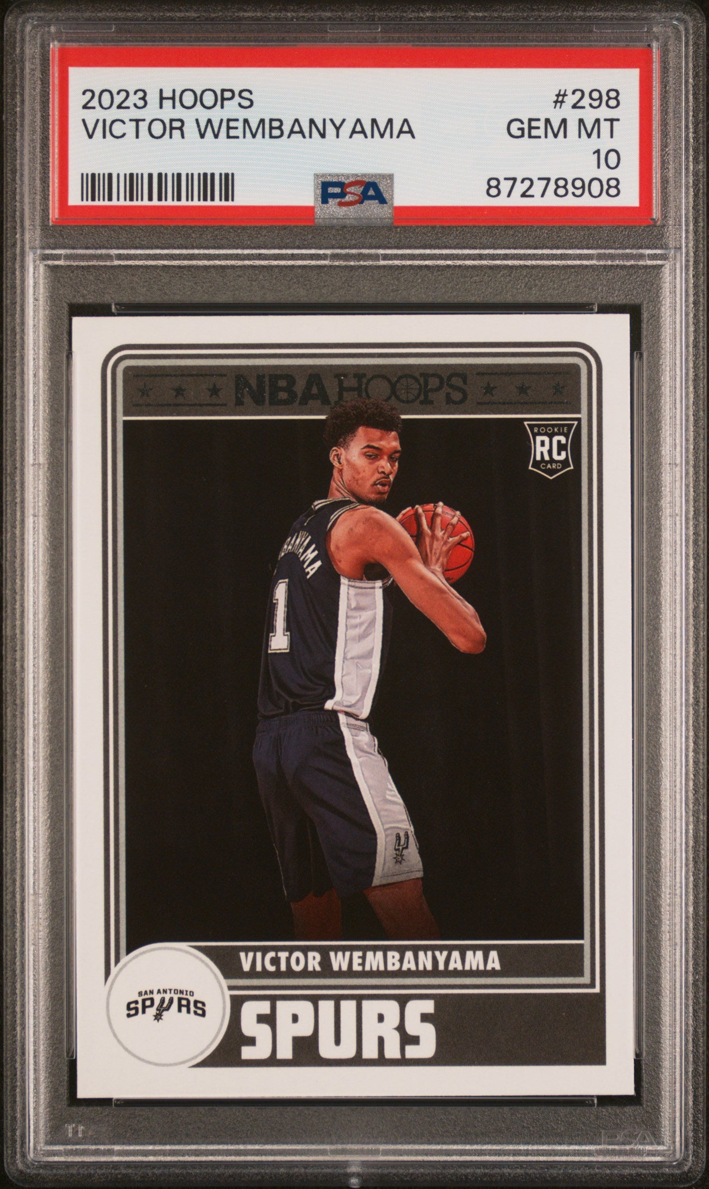 2023 Panini NBA Hoops #298 Victor Wembanyama PSA 10