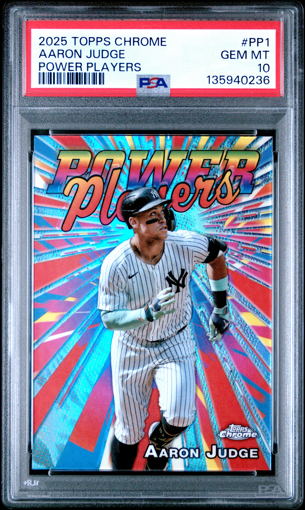 2025 Topps Chrome Power Players #PP1 Aaron Judge PSA 10