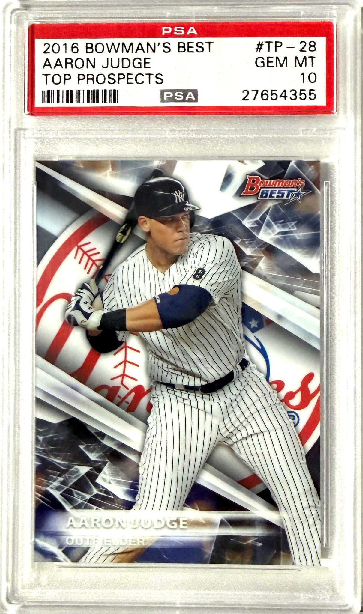 2016 Bowman's Best #TP-28 Aaron Judge Top Prospects PSA 10
