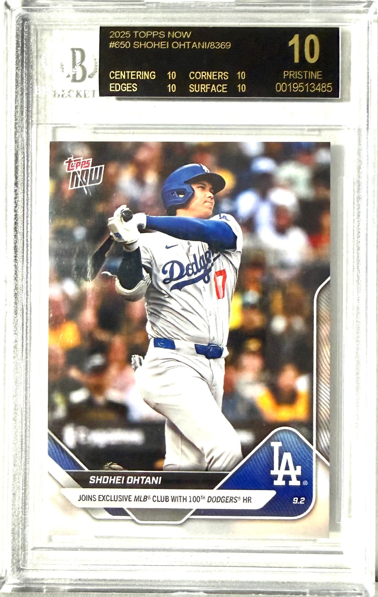 2025 Topps Now #650 Shohei Ohtani BGS 10