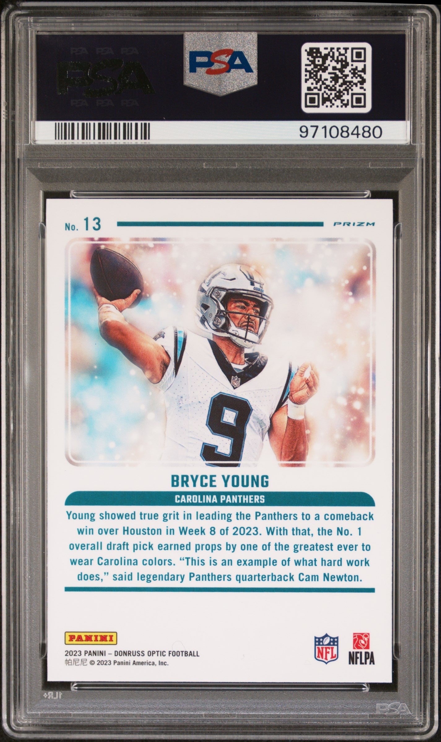 2023 Panini Donruss Optic Mythical #13 Bryce Young PSA 9