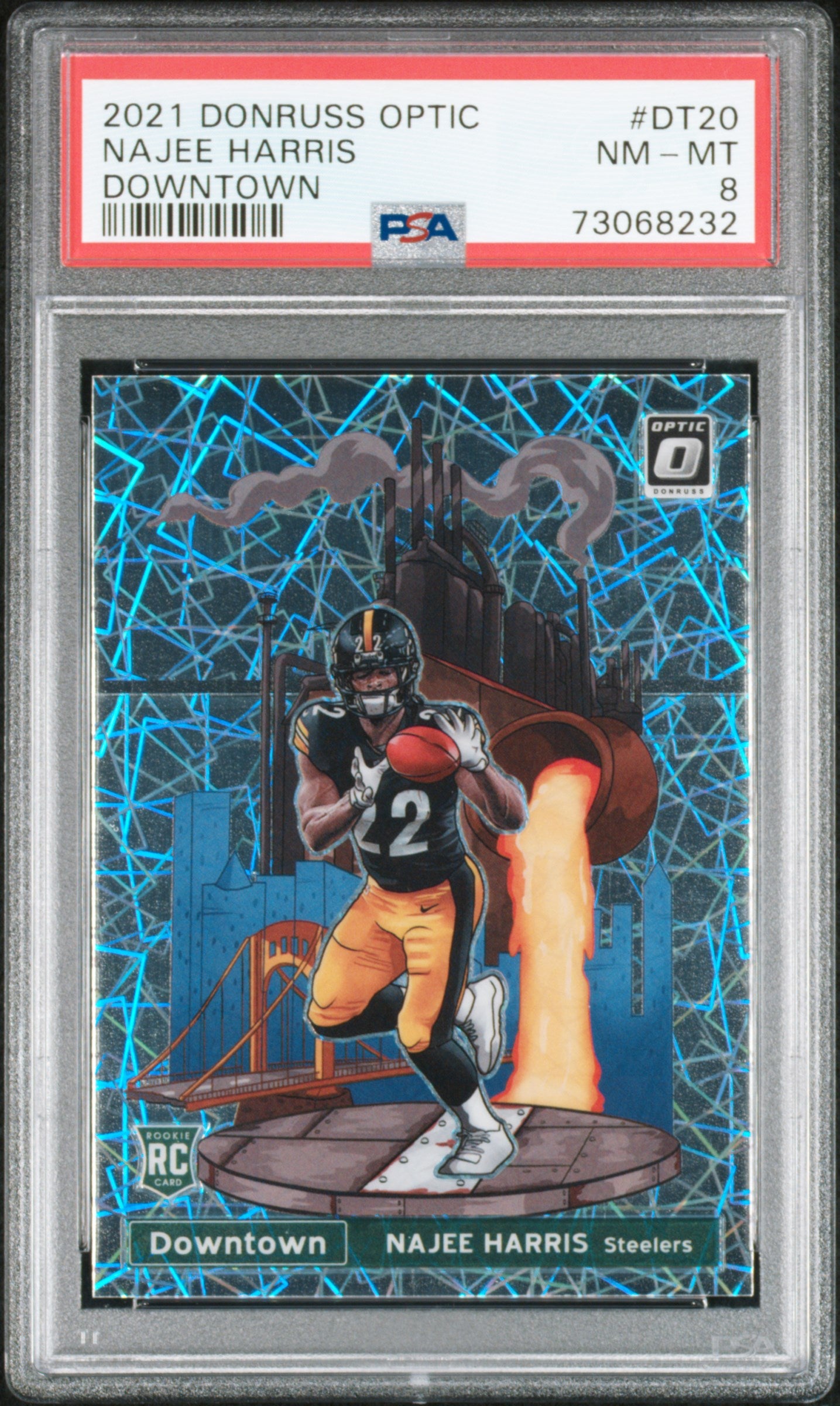 2021 Panini Donruss Optic Downtown Donruss #DT20 Najee Harris PSA 8