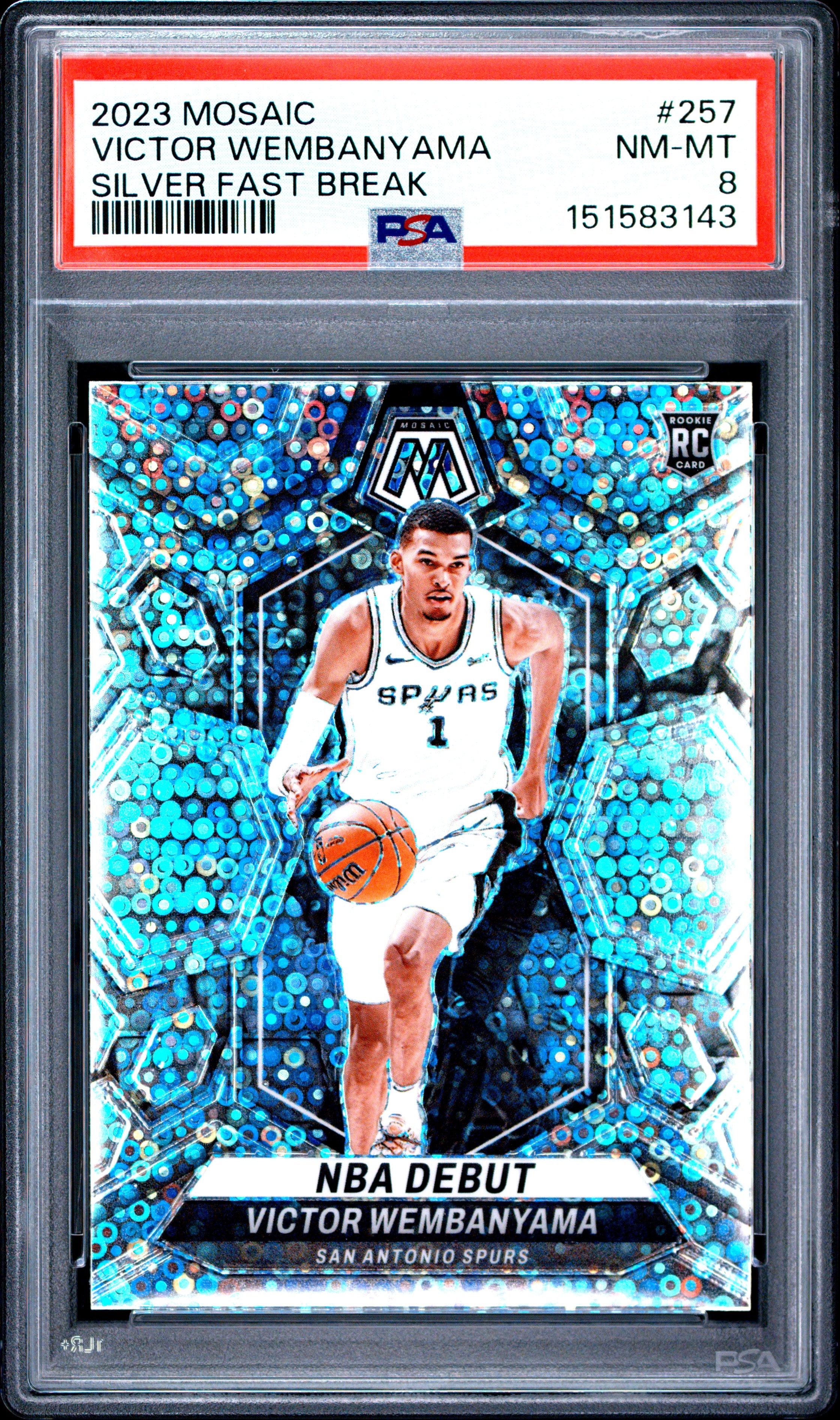 2023 Panini Mosaic #257 Victor Wembanyama PSA 8