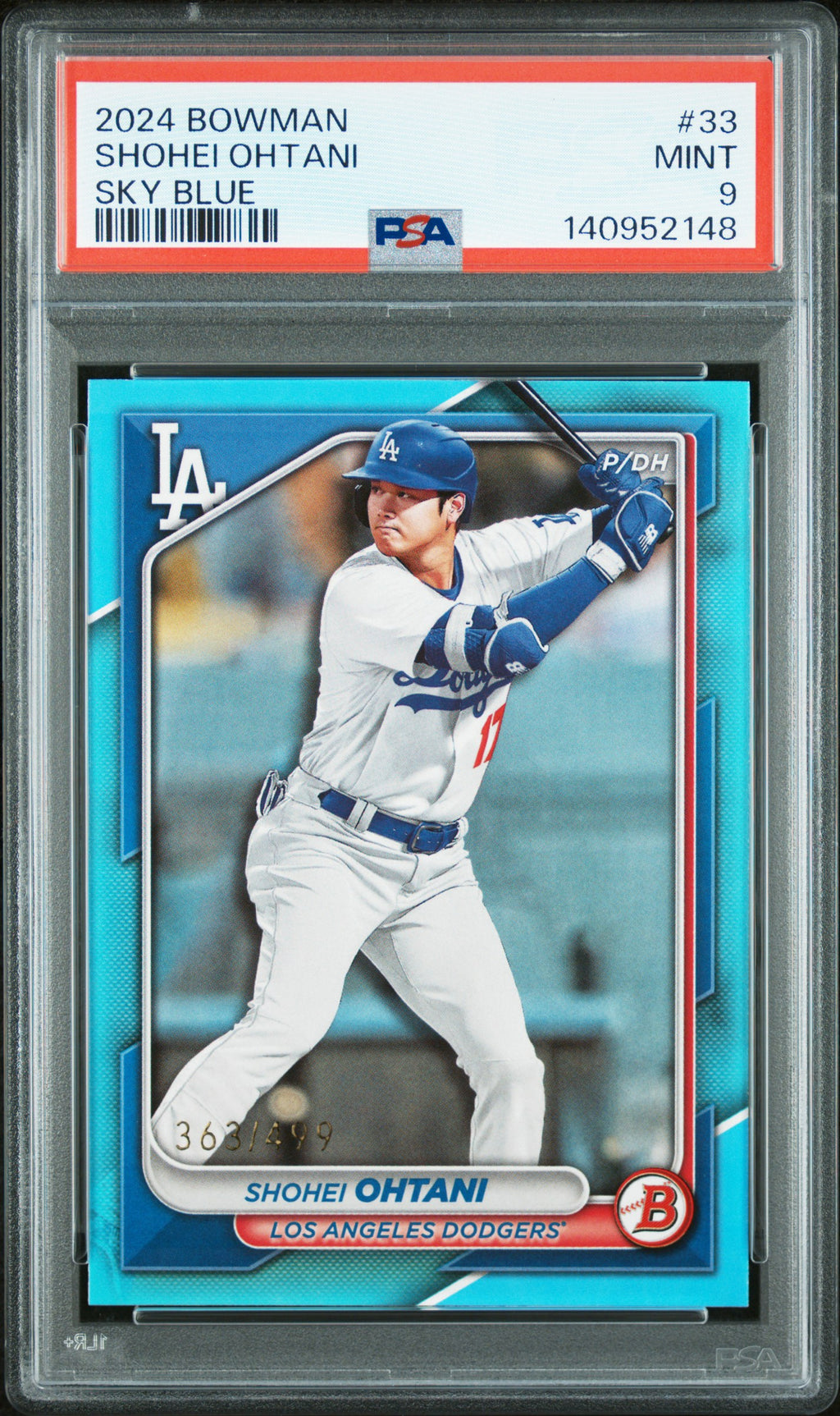 2024 Bowman #33 Shohei Ohtani Sky Blue PSA 9